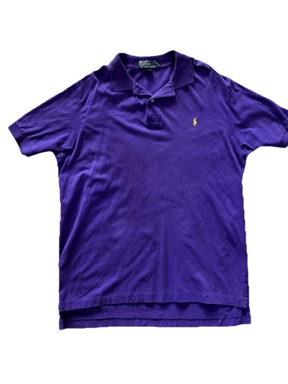 Polo by Ralph Lauren Purple Polo with Gold Pony Embroidery